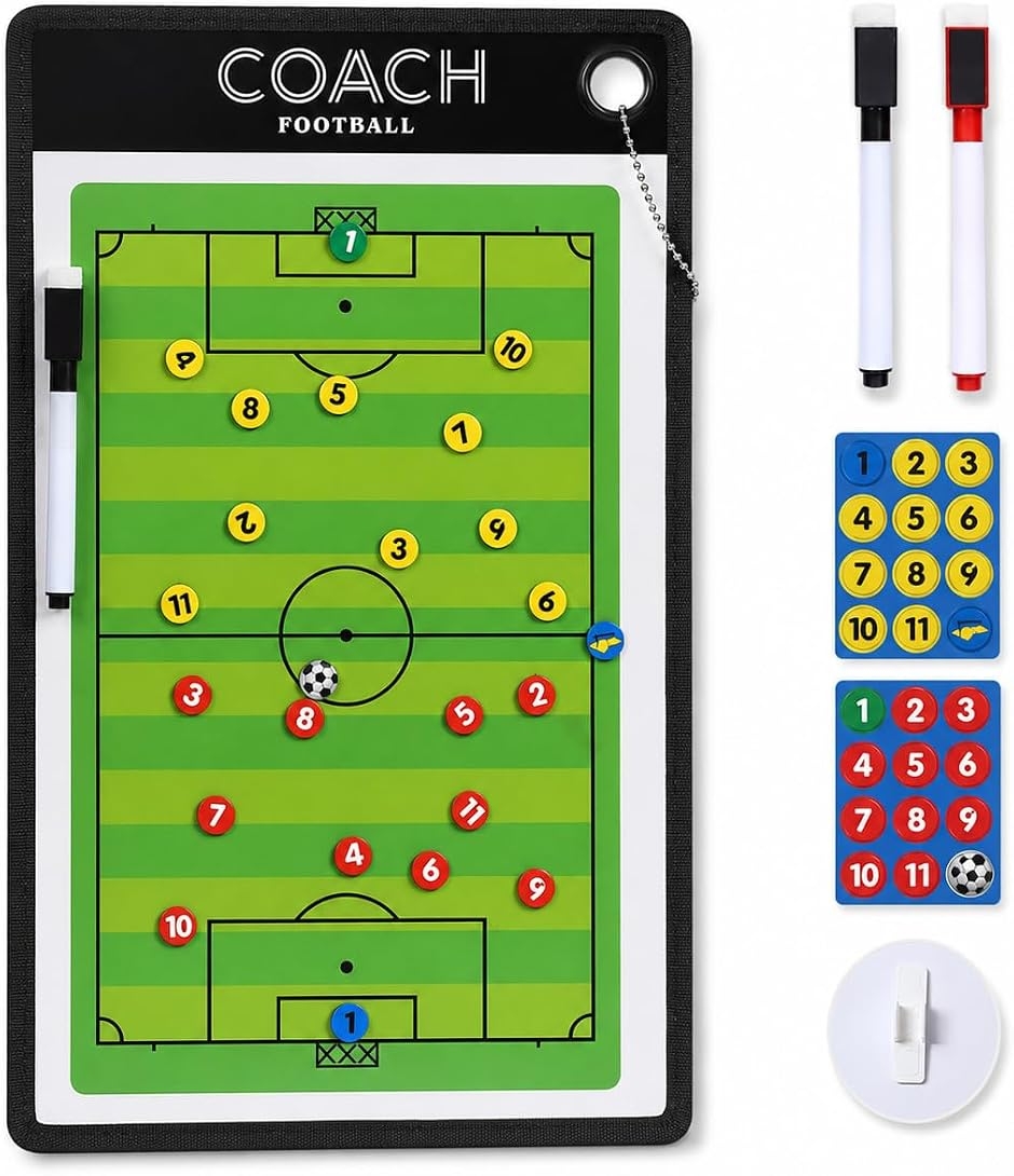 作戦ボード サッカー 作戦盤 (サッカー用, 縦38cmx横23cm) : ゼ