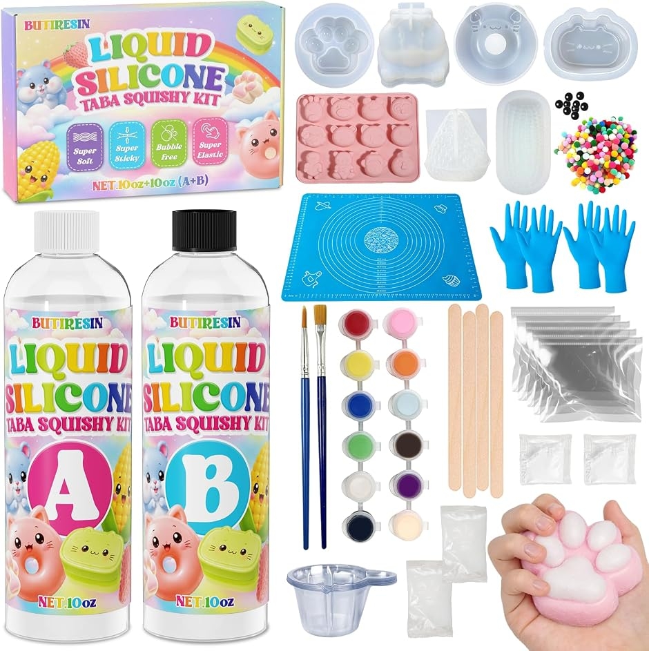 スクイーズ手作りキット スクイーズレジン 10oz+10oz大容量 AB液セット
