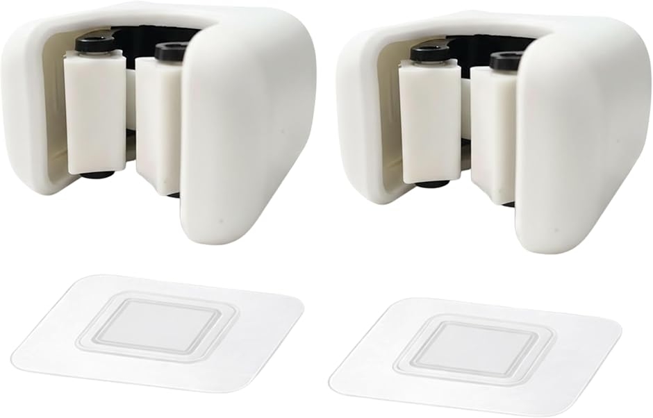 モップホルダー 壁掛け 強力粘着 フック 掃除用具 モップ掛け ほうきホルダー 収納 穴あけ不要 (白,  2個セット)