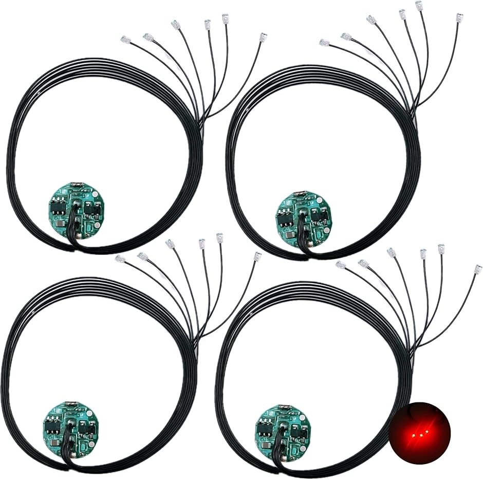 LED �ɏ� ���C�X�C�b�` ���[�h�� 6�{ �d�� 4�Z�b�g �_�� �_�� �{�^���d�r CR927�Ή� �͌^ �v�����f�� (���b�h 6)