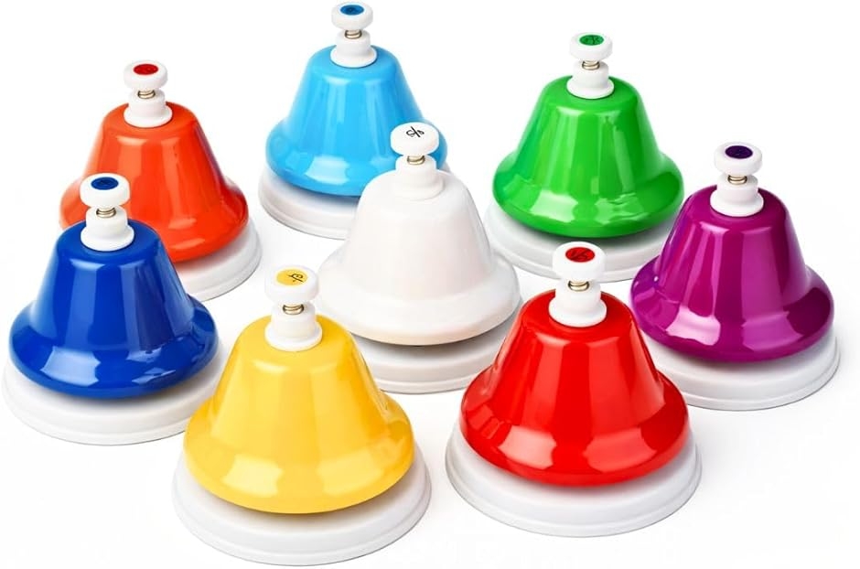 ミュージックベル ハンドベル カラフル 8音セット 幼児向け楽器 ギフト
