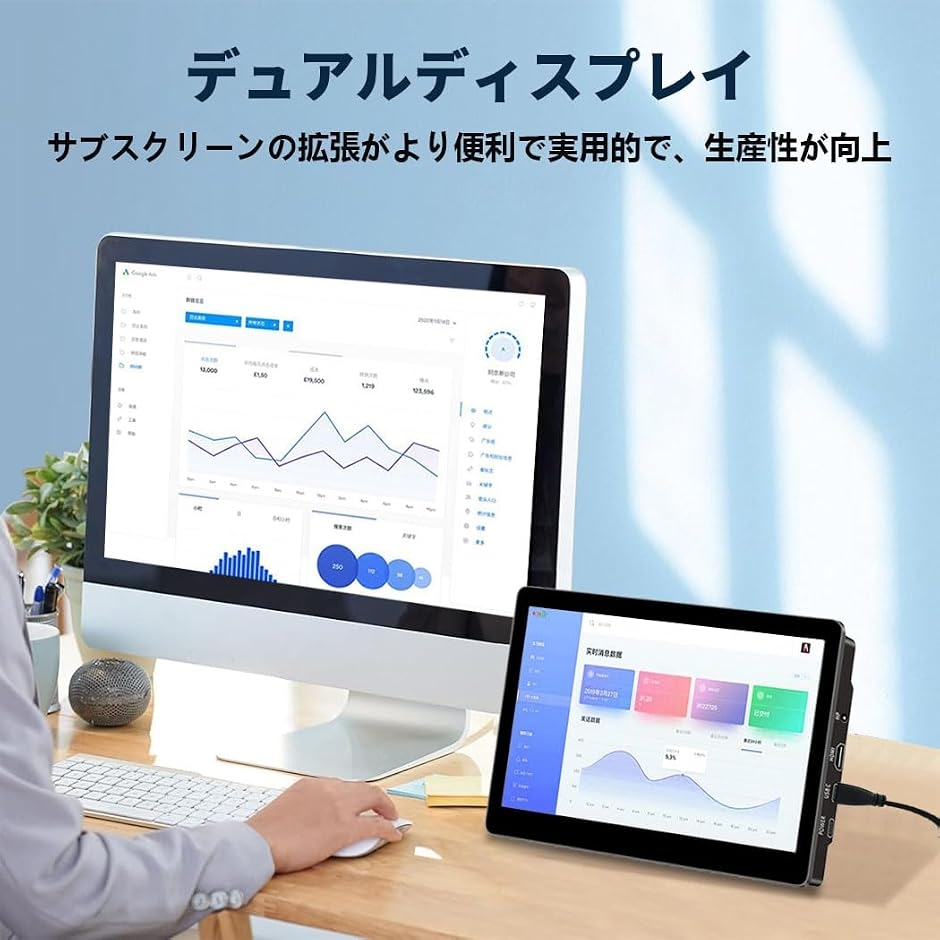 ミニ モニター 8 インチ タッチパネル FHD 1920x1200 小型モニター USB