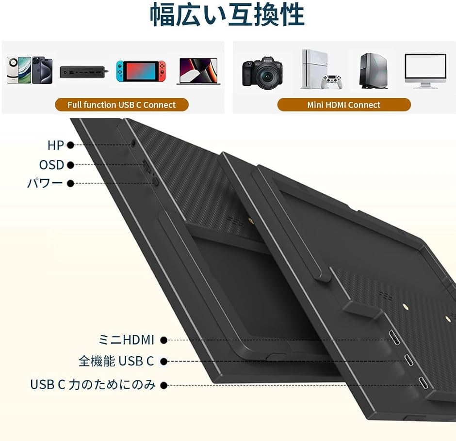 モバイルモニター14インチタッチ FHD ポー...の詳細画像5