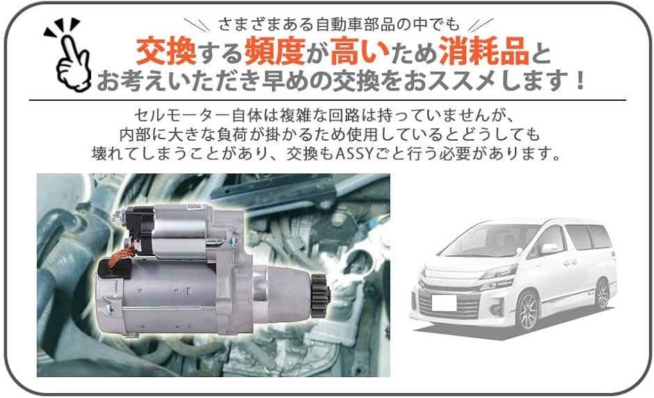 ももページ 互換品】トヨタ 用 セルモーター スターター ヴェルファイア ANH20W