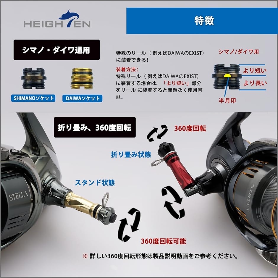 50mm リール スタンド 折り畳み式 シマノ SHIMANO ダイワ DAIWA スピニングリール 通用 MDM (ガンメタル, 50mm ...