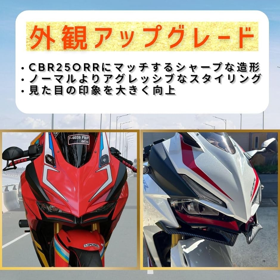 互換品】 ホンダ CBR250RR 対応 2017-2024 フロントフェアリング