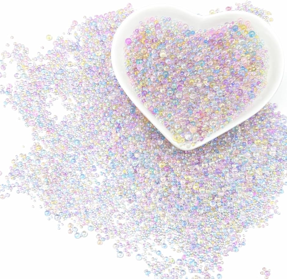 穴なしビーズ DIY 200g 1-3mm ガラス 装飾充填物 ネイルパーツ (タイプB,  200g)