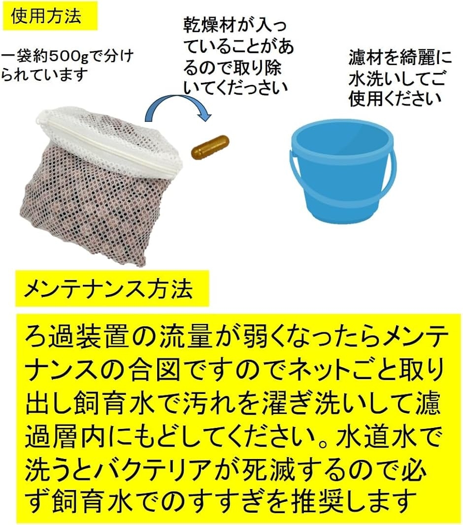 丸型 多孔質 濾過材 ろ材 水槽 セラミックボール ネット入り 中性濾材