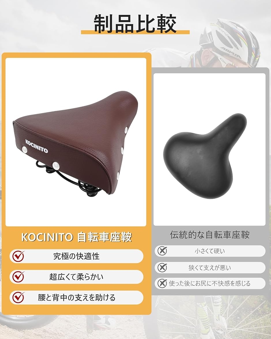 【互換品】 自転車用サドル 低反発素材 衝撃吸...の詳細画像2