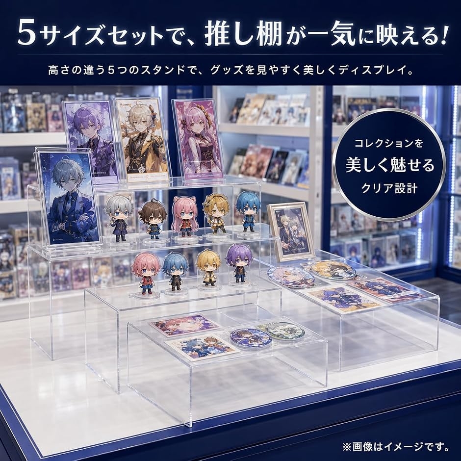 コの字 アクリルスタンド 展示台 アクスタ 収納 フィギュア