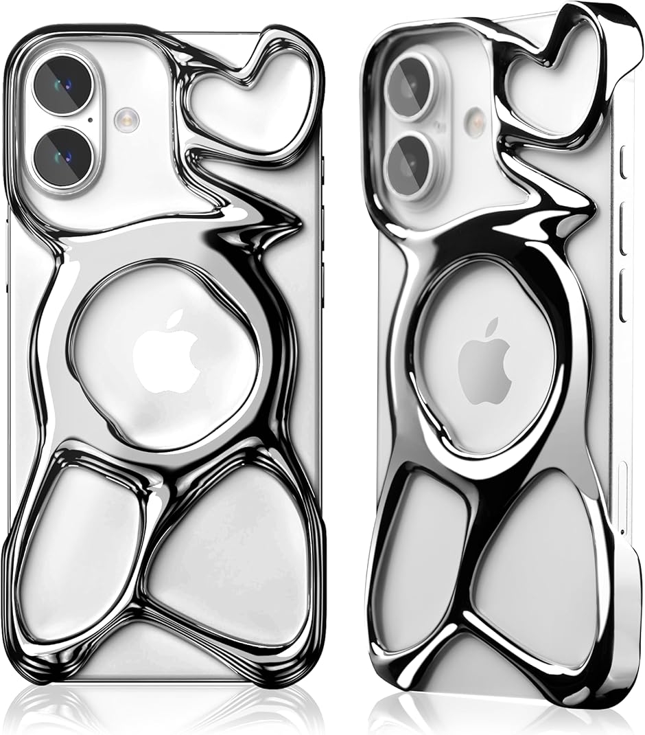 iPhone 17 �p �P�[�X AM Emptiness Case �I�[�v���t���[�� �o���p�[�P�[�X ���M�݌v (�V���C�j�[�V���o�[)
