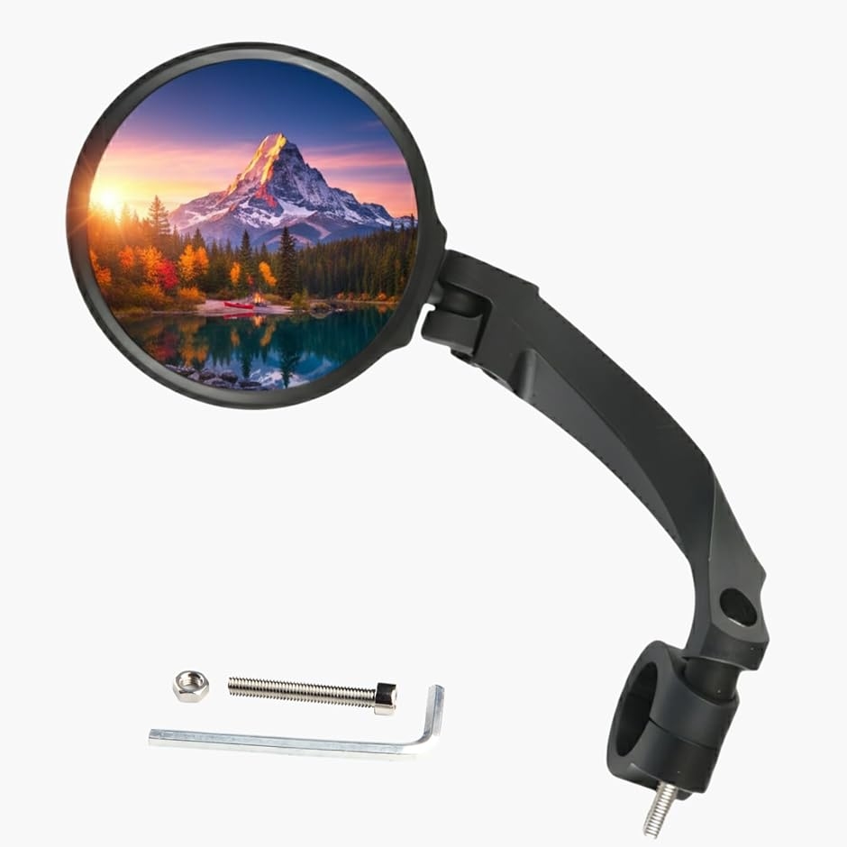 ���]�� �~���[ �ʖʋ� 9cm �L�p �ی^ �o�b�N�~���[ ����ɂ��� 360�x���� �h�U �A�N���� ���� (�u���b�N,  ���p)