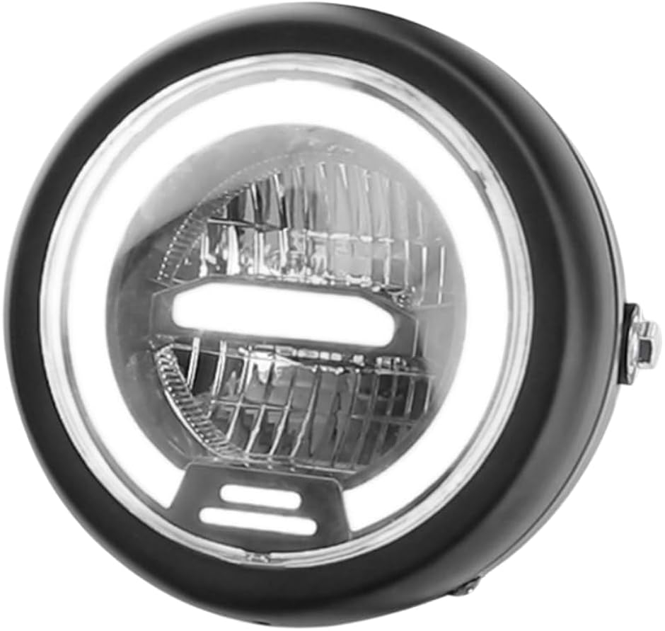 互換品】 バイク ヘッドライト イカリング 6.5インチ LED 汎用 FTR223