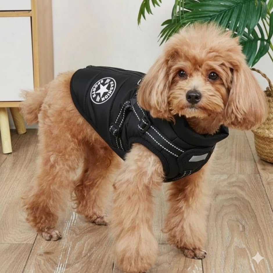 犬服 ベスト 綿コート 防水ジャケット 防寒 暖かい 軽量 着脱簡単 秋冬
