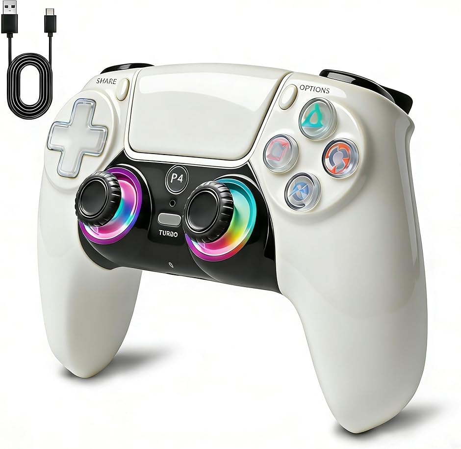 Ps4�R���g���[���[ pc �V�� ��e�ʃo�b�e���[ �u���[�g�D�[�X ����/�L���ڑ� 6���W���C���Z���T�[�@�\ (�A�C�{���[�z���C�g)