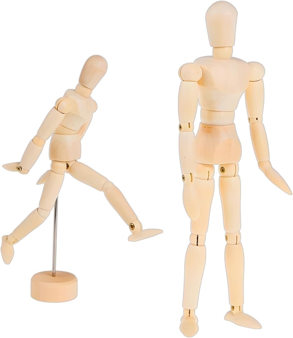 デッサン人形 木製 モデル ドール 可動式 マネキン ポーズ人形 人体