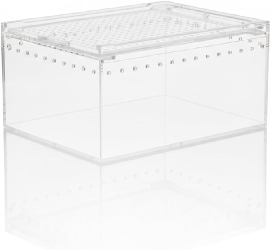 爬虫類 ケージ レオパ シェルター アクリル製 虫かご レプタイル