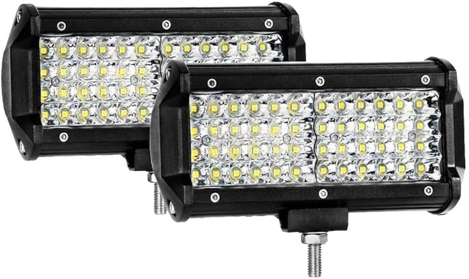 LED ���[�N���C�g ��Ɠ� �O�Ɠ� �ԕ��� �ב�Ɩ� 144W 2�Z�b�g �h�� ���O LED�`�b�v96�� 12V�t�H�O�����v ������