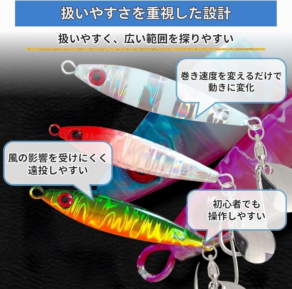 メタルジグ ブレードジグ 8個セット 釣りルアー 金属鉄板 回転スプーン