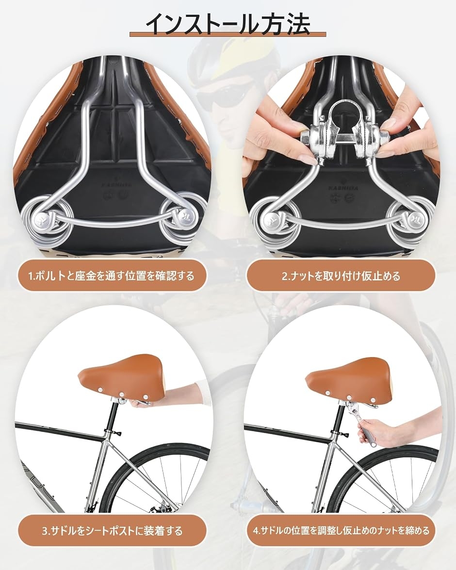 自転車用サドル 低反発素材 衝撃吸収設計 防水...の詳細画像4