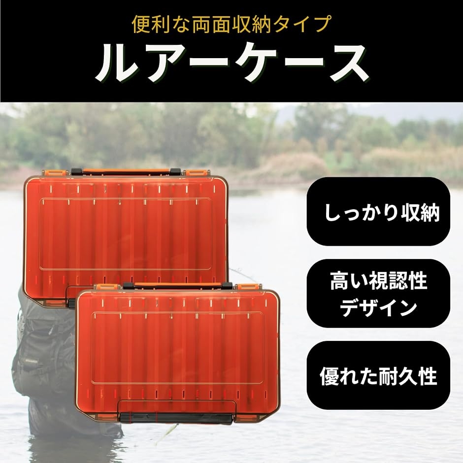 ルアーケース ワームケース ジグケース 両面 収納 2個セット ルアー