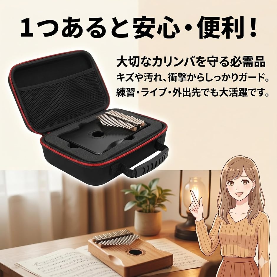 カリンバケース 21鍵 防水 防塵 耐衝撃 (ブラック) : ゼブランド