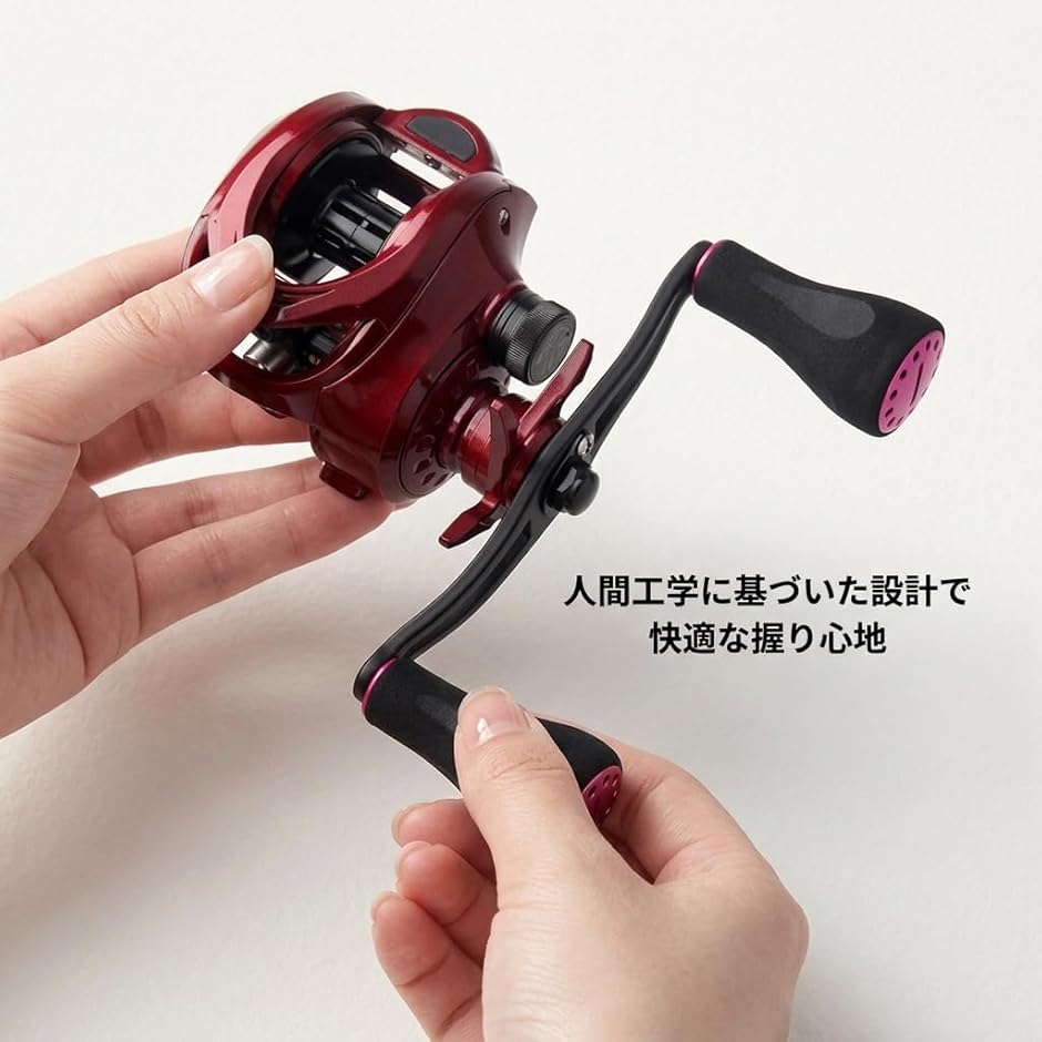 ベイトリール用 ハンドル 全長120mm EVAノブ アルミ合金製 交換用