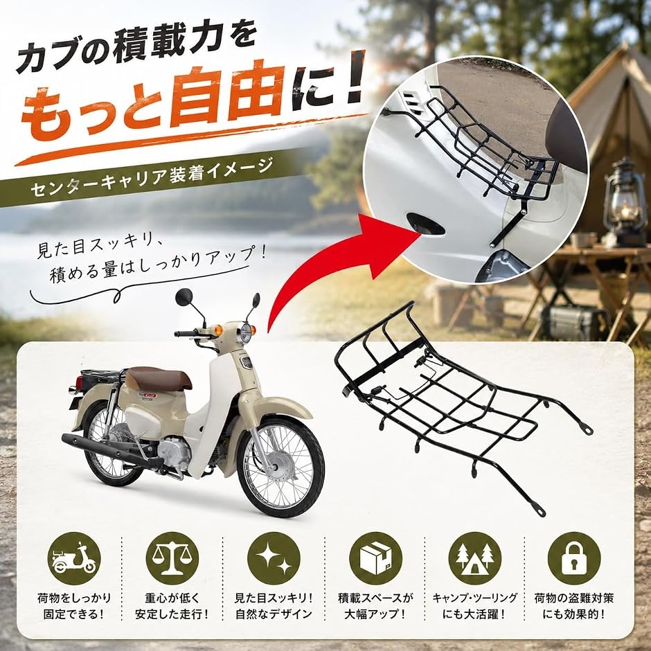 ホンダ 用 センターキャリア キット スーパーカブ クロスカブ 50 110