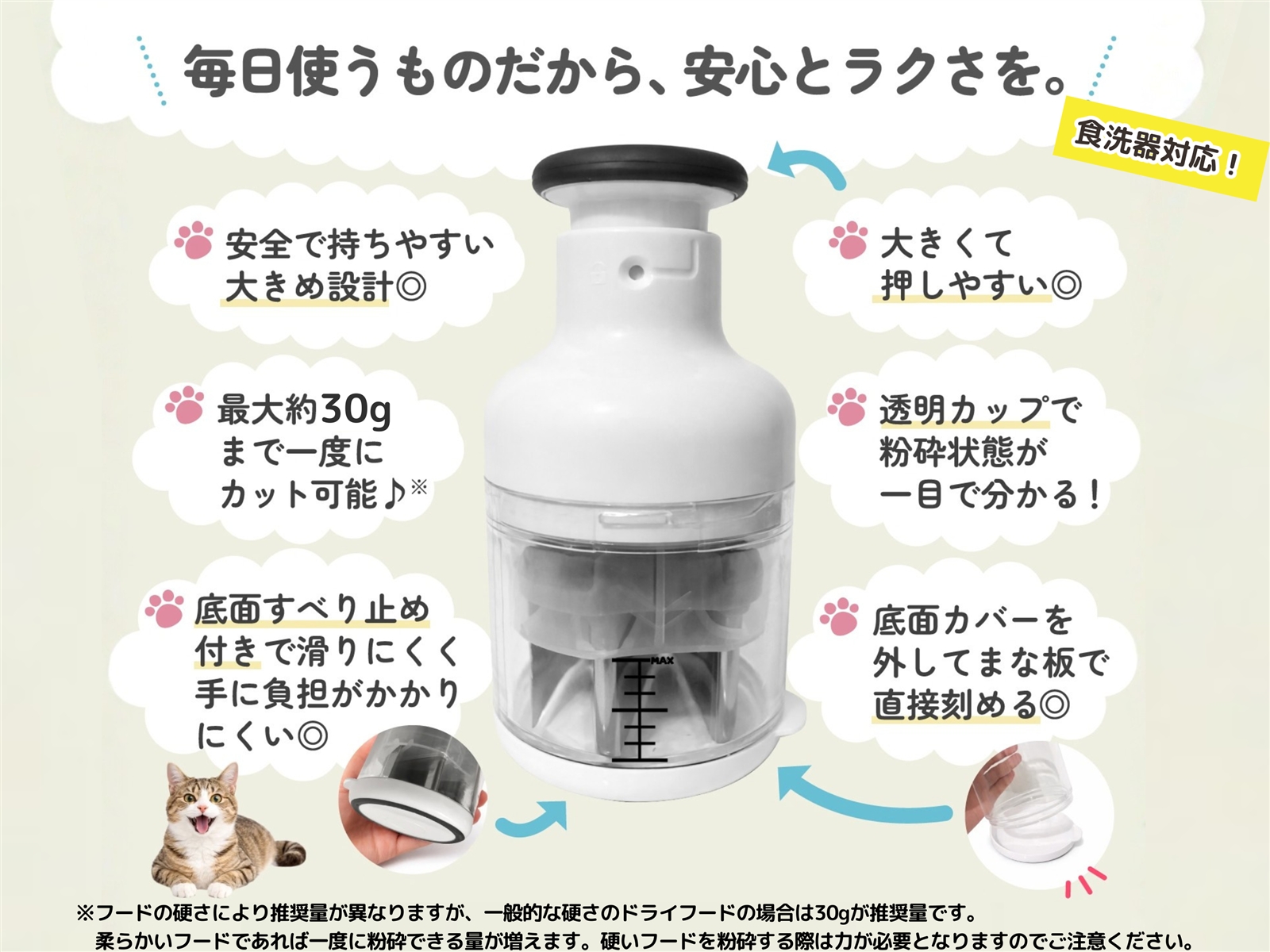 2026年新モデル 犬 猫 フードクラッシャー フードプロセッサー フード