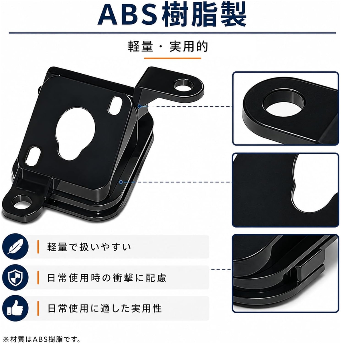 互換品】スズキ バックカメラ取付キット ABS製 バックドアハンドル装着