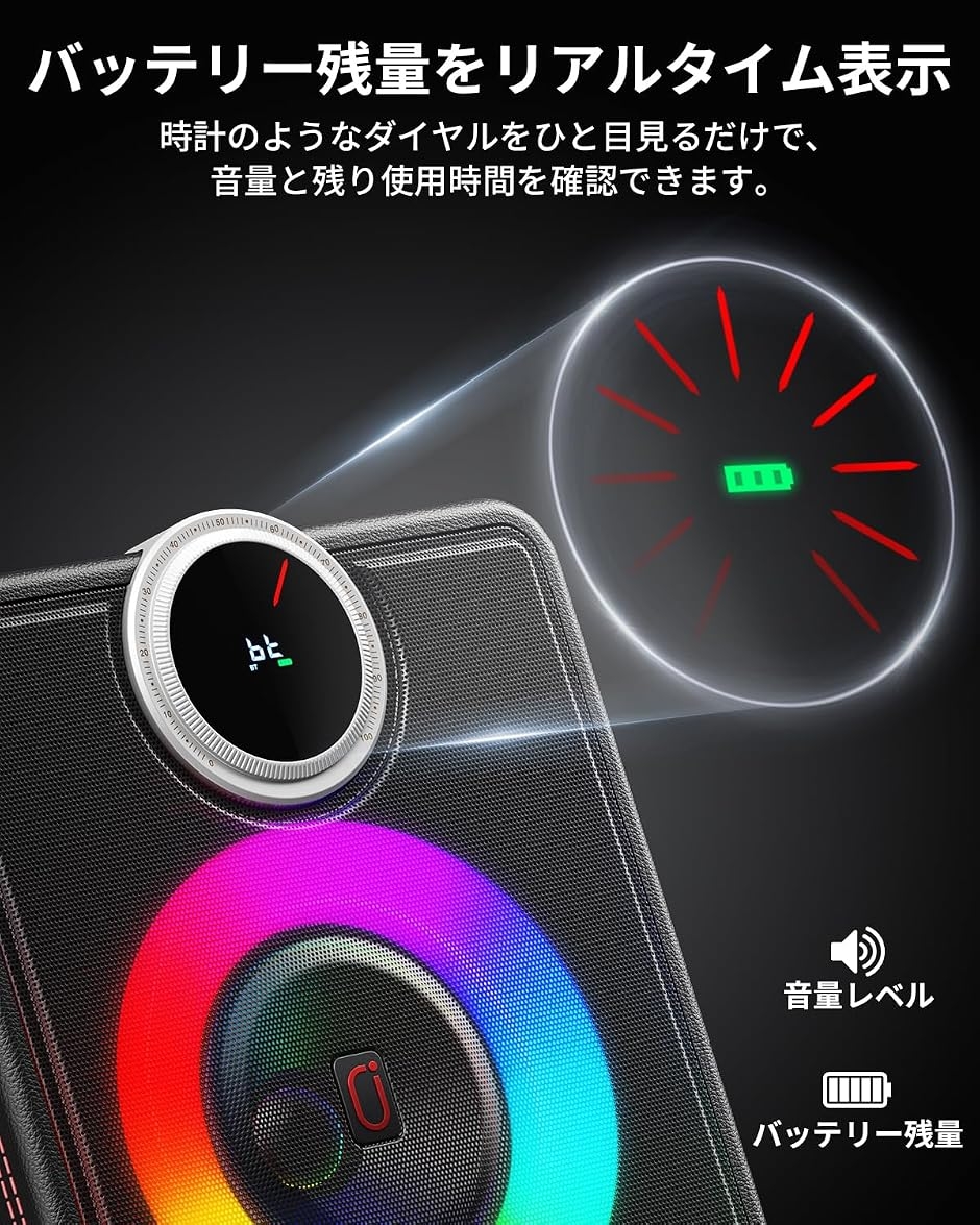 スピーカーセット 拡声器 ワイヤレスマイク2本 Bluetooth5.3対応 高