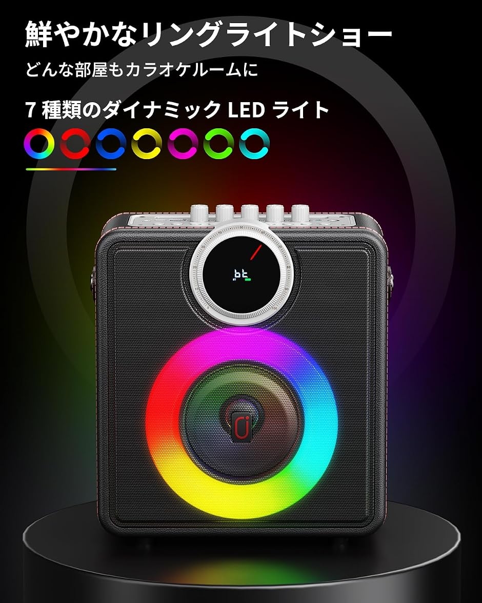 スピーカーセット 拡声器 ワイヤレスマイク2本 Bluetooth5.3対応 高