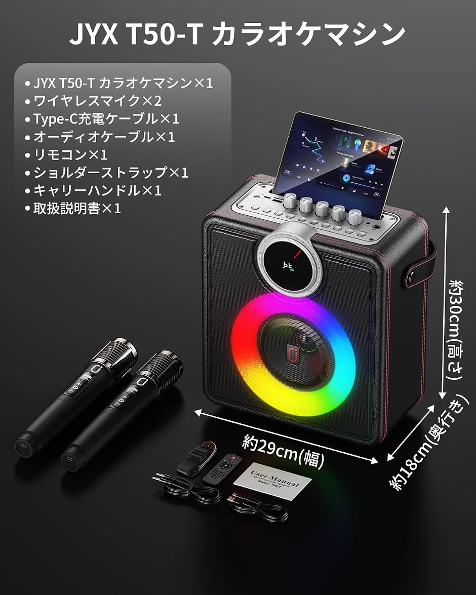 スピーカーセット 拡声器 ワイヤレスマイク2本 Bluetooth5.3対応 高