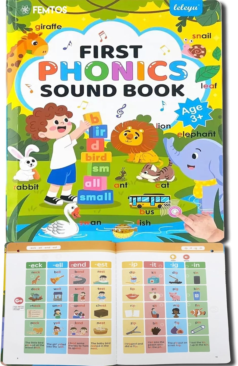 フォニックス サウンドブック 音が出る 英語絵本 タッチペン不要 充電