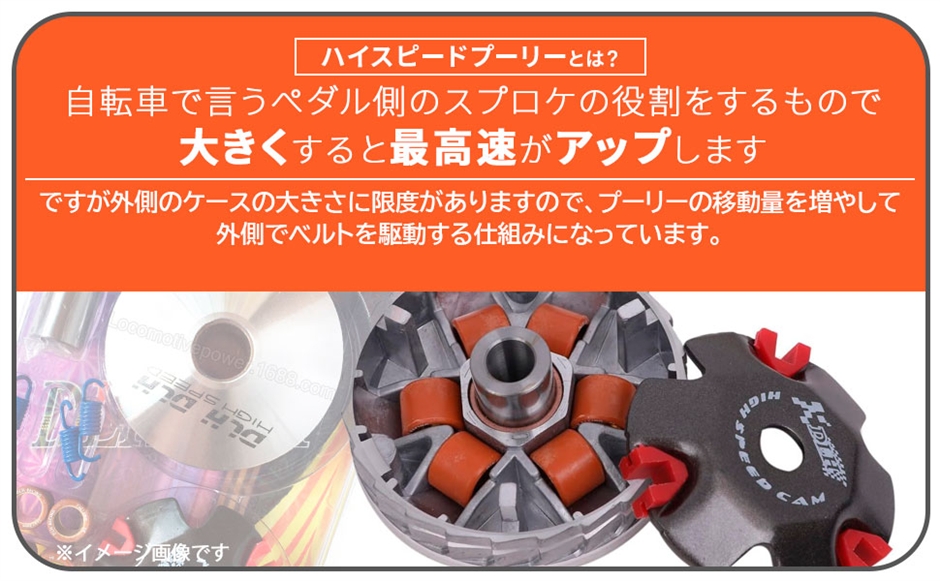 互換品】ハイスピード プーリー セット プーリーキット ディオ DIO
