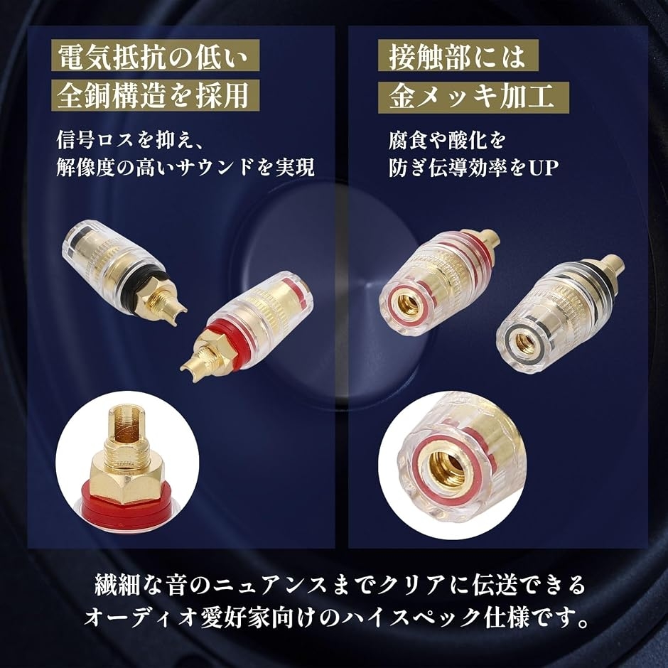 スピーカーターミナル バナナプラグ対応 スピーカー端子