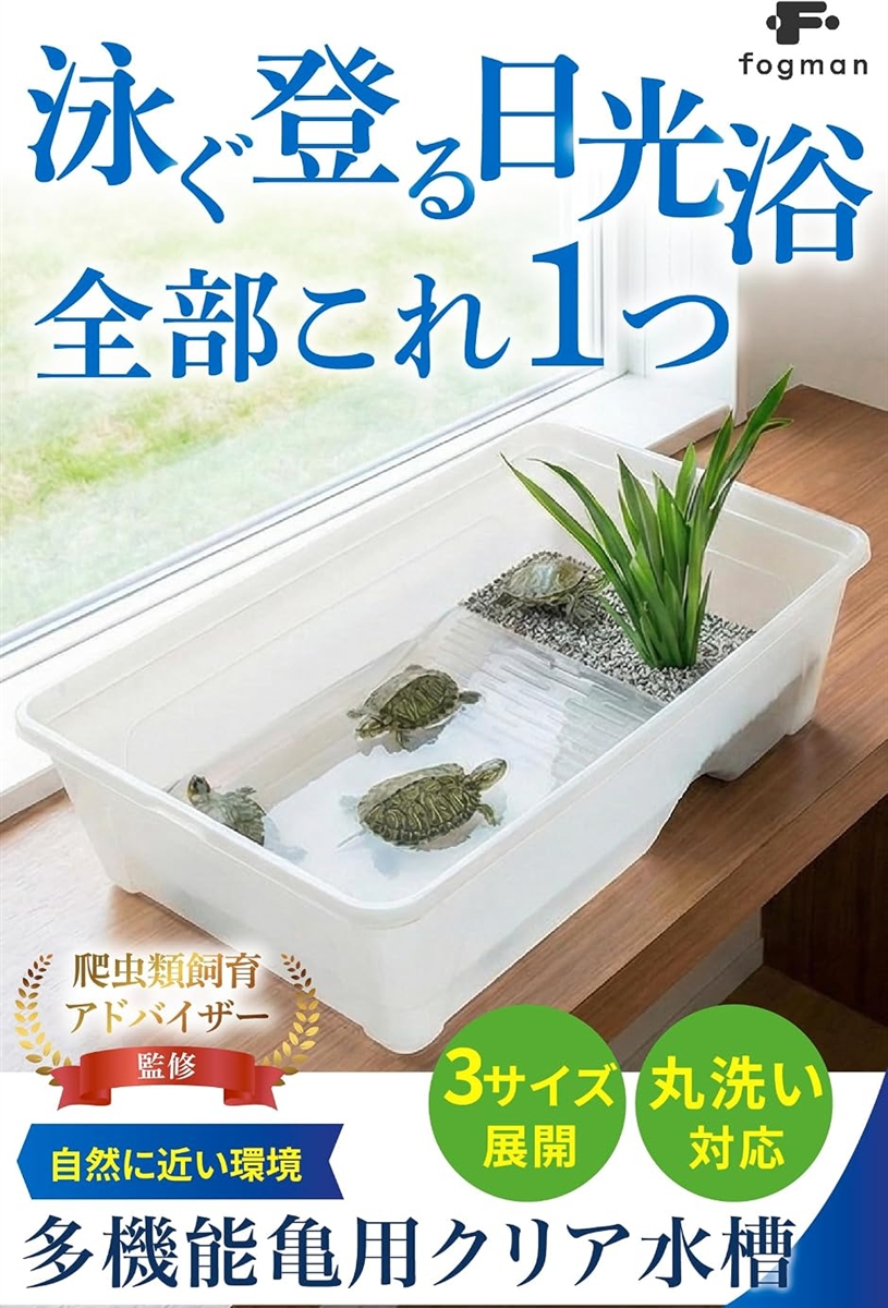爬虫類飼育アドバイザー監修 亀 水槽 カメ タートル 飼育ケース クリア