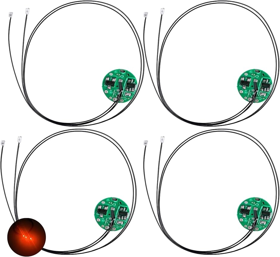 �ɏ� LED ���[�h�� 2�{ ���C�X�C�b�` �d�� 4�Z�b�g �_�� �_�� �{�^���d�r CR927�Ή� �v�����f�� ���C�g (�I�����W 2)