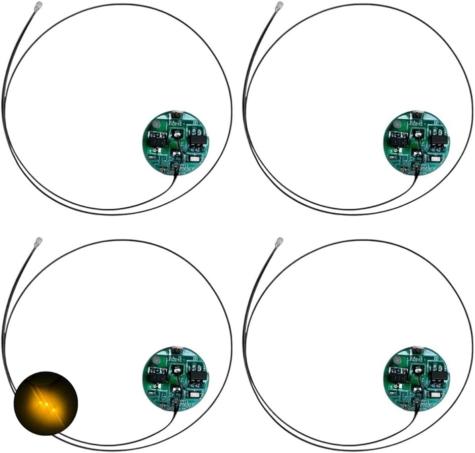 �ɏ�LED ���[�h�� 1�{ ���C�X�C�b�` �d�� 4�Z�b�g �_�� �_�� �{�^���d�r CR927�Ή� �͌^ �v�����f�� (�C�G���[ 1)