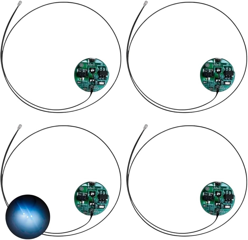 �ɏ�LED ���[�h�� 1�{ ���C�X�C�b�` �d�� 4�Z�b�g �_�� �_�� �{�^���d�r CR927�Ή� �͌^ �v�����f�� (�z���C�g 1)