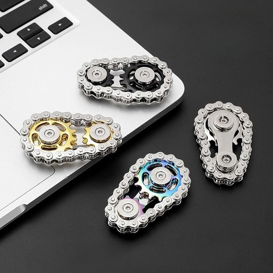 ハンドスピナー フィンガースピナー fidget Spinner バイクチェーン