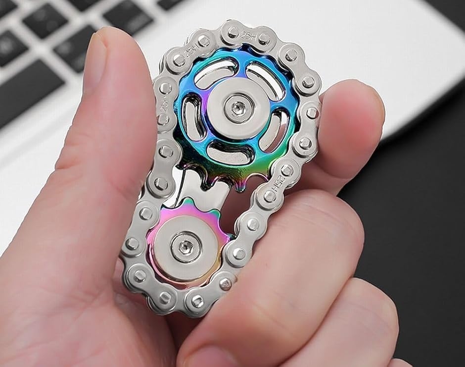 ハンドスピナー フィンガースピナー fidget Spinner バイクチェーン