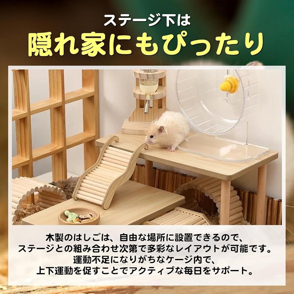 ステージとはしごセット 小動物 ハムスター チンチラ デグー ケージ 