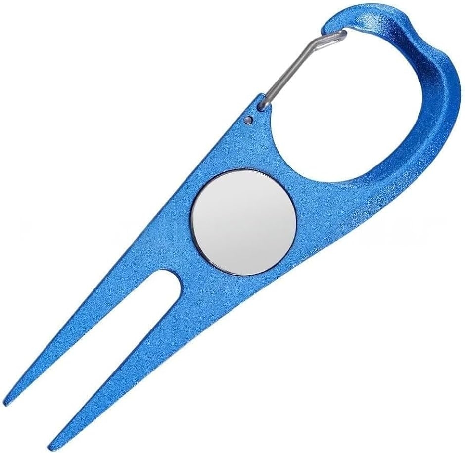 ポータブル トレーニングエイド ボールフォーク アウトドア グリーンフォーク ディボット修復ツール ゴルフピッチ (ブルー,  普通)