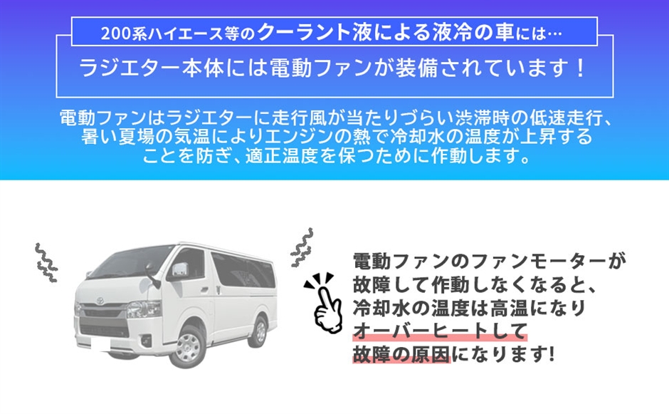 互換品】 電動 ファンモーター 200系 ハイエース レジアスエース 左側