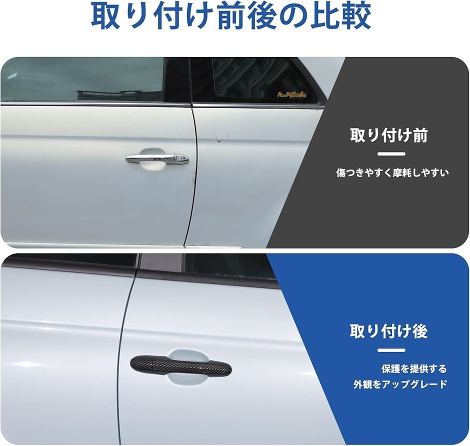 新型 フィアット 500 2007〜2025に適用 ドアハンドルカバー アウター