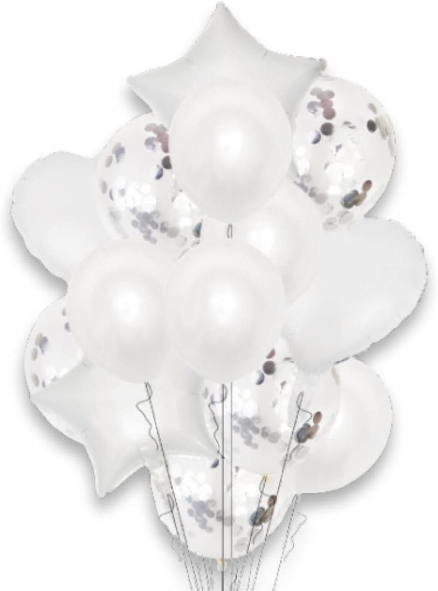 バルーン 誕生日 風船 セット HAPPY BIRTHDAY ガーランド 装飾 デコレーション パーティー サプライズ (ホワイト)