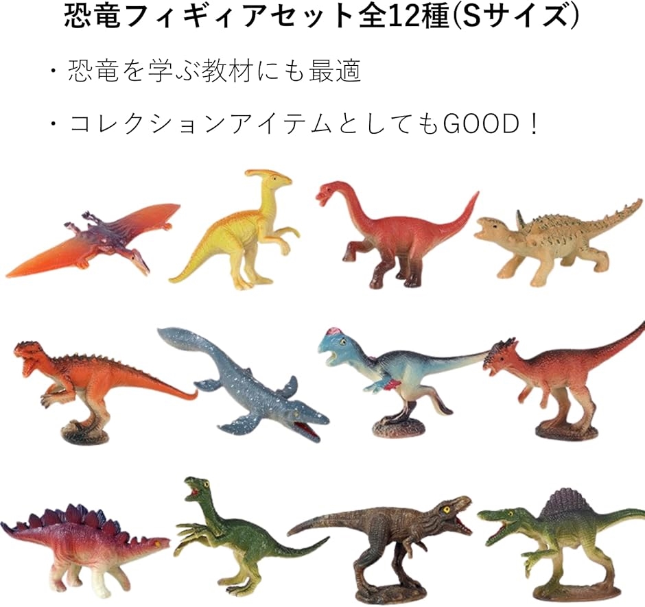 恐竜 フィギュア リアル おもちゃ モデル(Sサイズ 12体) : ゼ