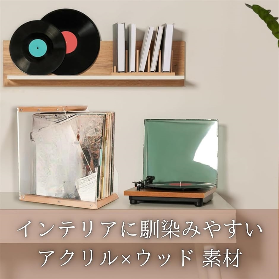 [Hirohij] LP ビニールレコード収納スタンド レコードスタンド CD収納ラック ビニールレコードホルダー