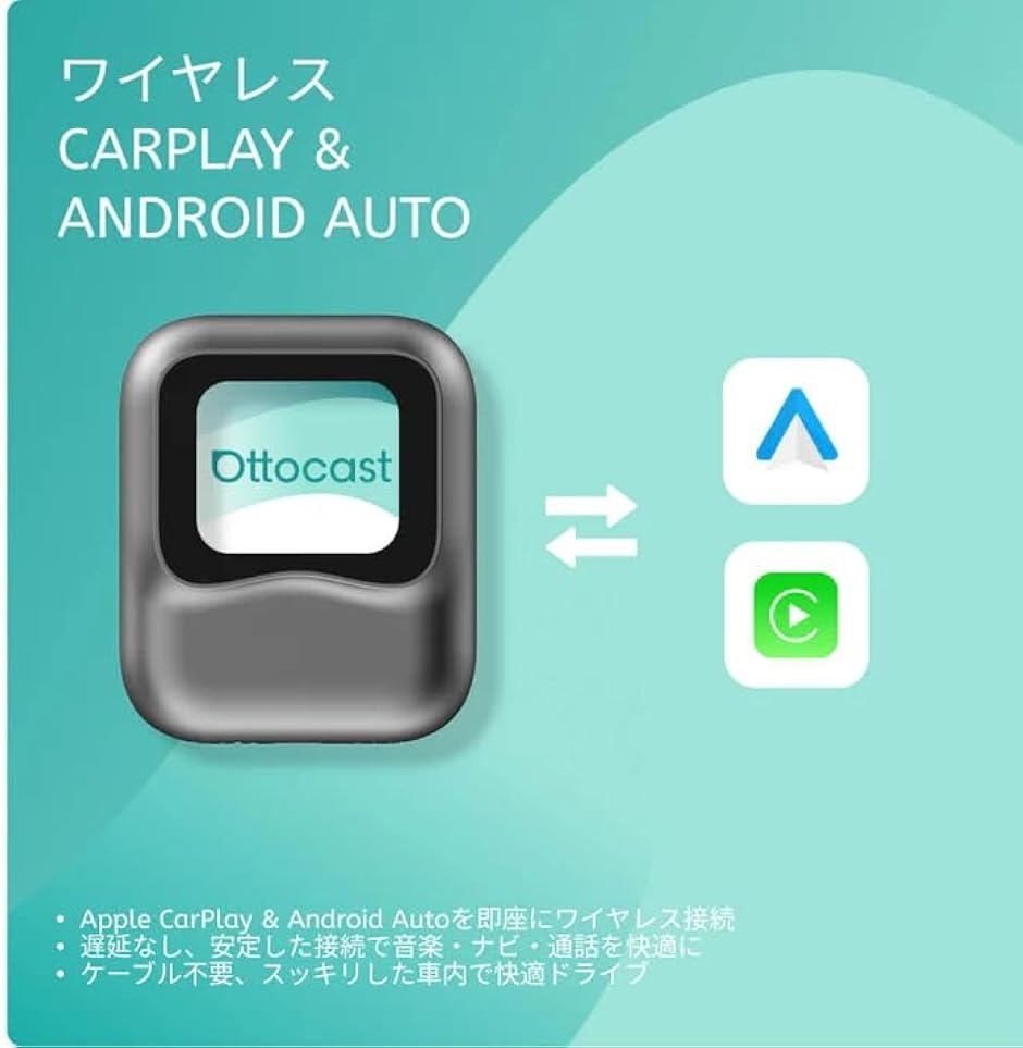 互換品】公式 オットキャスト Nano ai box CarPlay＆AndroidAuto